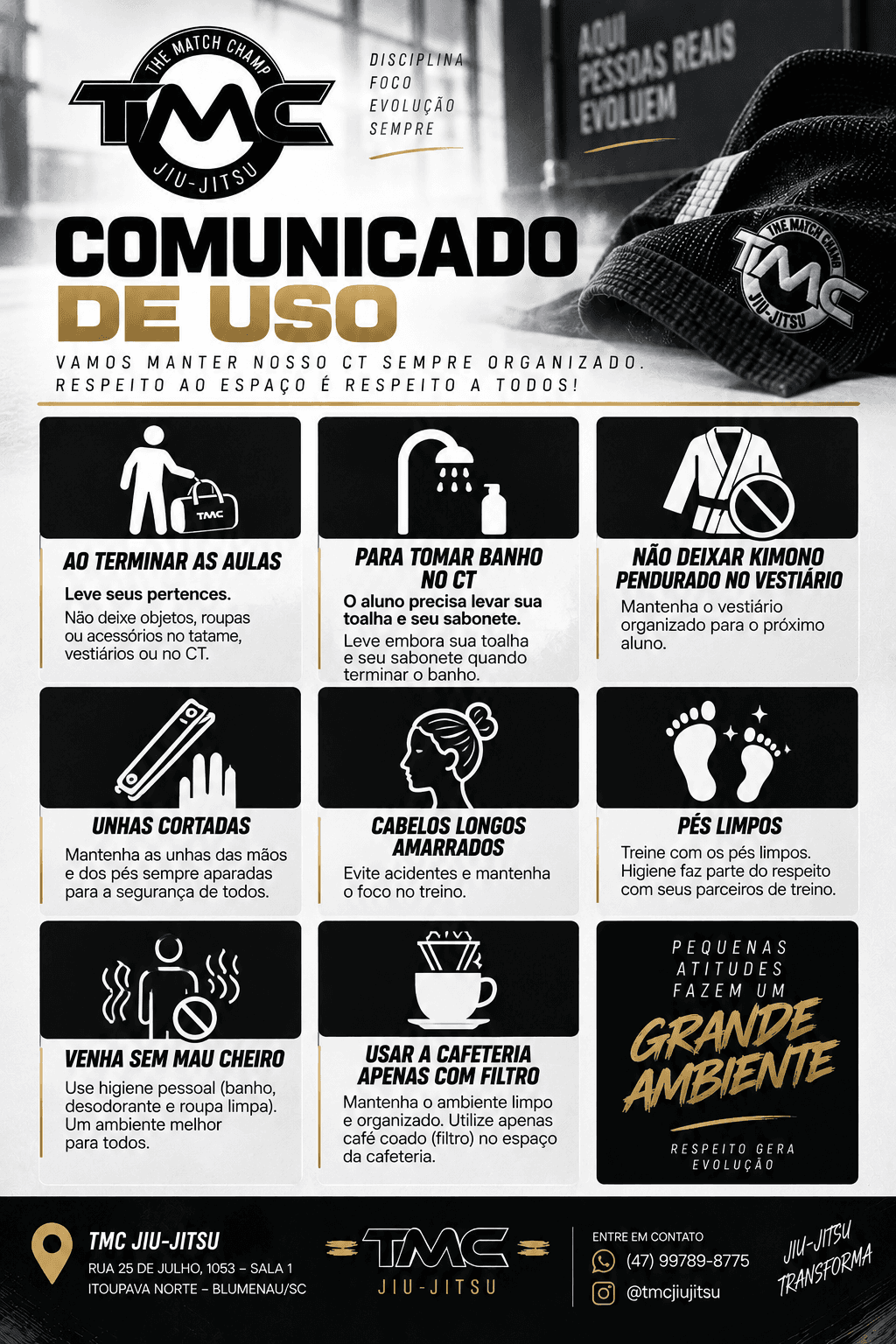 Comunicado de Uso TMC Jiu-Jitsu